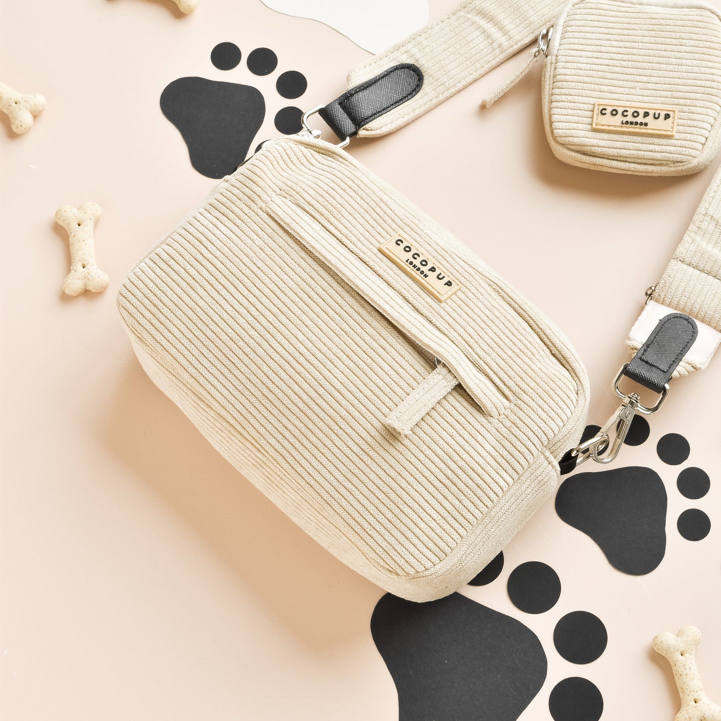 Cocopup Dog Walking Bag - Nude Cord