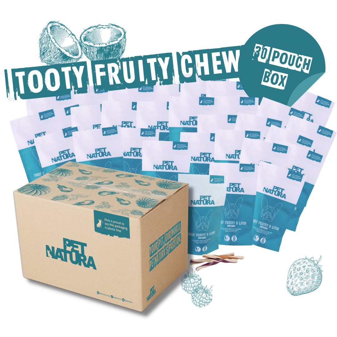 Tooty Fruity D-Lites - Dog Chew Treats - 30 Pouch Multi Box - 240 Treat Chews