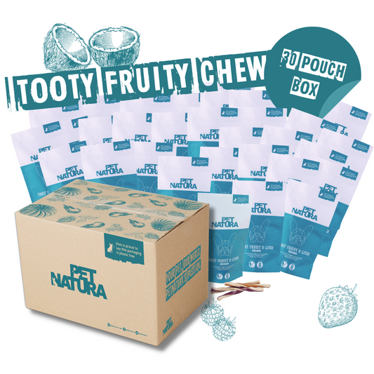 Tooty Fruity D-Lites - Dog Chew Treats - 30 Pouch Multi Box - 240 Treat Chews