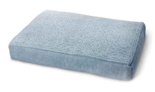 PET BED - DOT FLORAL DENIM BLUE