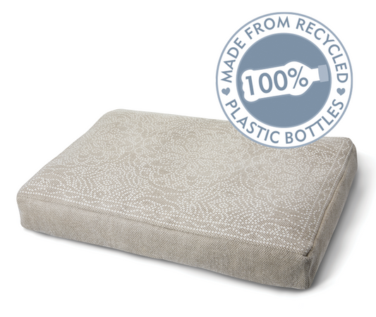 PET BED - DOT FLORAL NATURAL